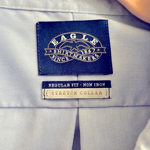 Eagle men’s light blue dress shirt, stretch collar, size 16 1/2 32/33 - Picture 3 of 6